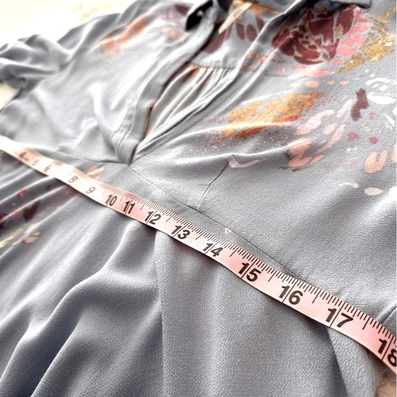 Free People Painted Meadow Tunic Dress Boho Floral Button Cuff - Size Small - Picture 14 of 16